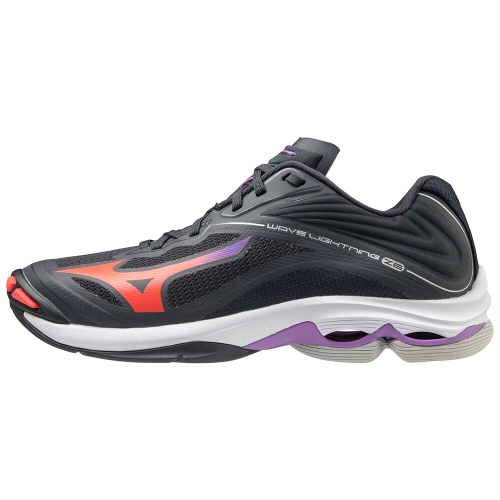 Mizuno Wave Lightning Z6 - Bayan Voleybol Ayakkabısı - Lacivert/Mercan Türkiye (ABWDLY-047)